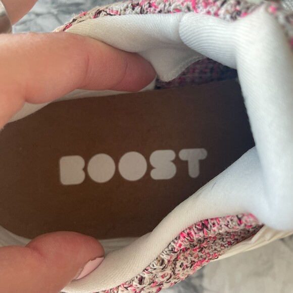 adidas Performance Boost Lace up Running Shoes White Red 7.5 - Picture 8 of 12